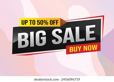 Big sale buy now poster banner graphic design icon logo sign symbol social media website coupon Banner design template for marketing. Special offer promotion retail

