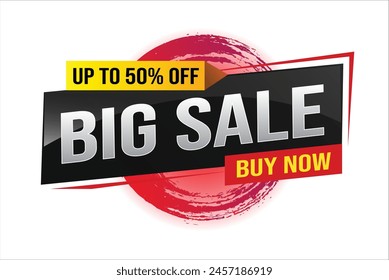 Big sale buy now poster banner graphic design icon logo sign symbol social media website coupon Banner design template for marketing. Special offer promotion retail

