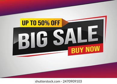 Big sale buy now poster banner graphic design icon logo sign symbol social media website coupon Banner design template for marketing. Special offer promotion retail

