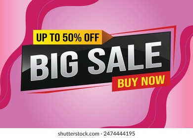 Big sale buy now poster banner graphic design icon logo sign symbol social media website coupon Banner design template for marketing. Special offer promotion retail

