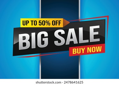 Big sale buy now poster banner graphic design icon logo sign symbol social media website coupon Banner design template for marketing. Special offer promotion retail

