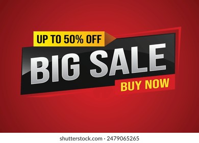 Big sale buy now poster banner graphic design icon logo sign symbol social media website coupon Banner design template for marketing. Special offer promotion retail

