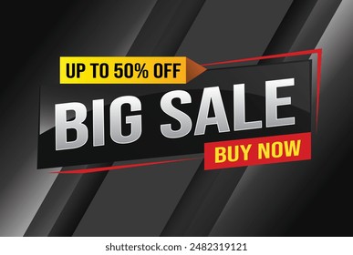 Big sale buy now poster banner graphic design icon logo sign symbol social media website coupon Banner design template for marketing. Special offer promotion retail

