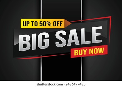 Big sale buy now poster banner graphic design icon logo sign symbol social media website coupon Banner design template for marketing. Special offer promotion retail

