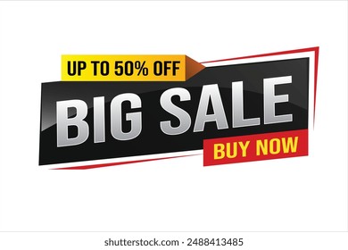 Big sale buy now poster banner graphic design icon logo sign symbol social media website coupon Banner design template for marketing. Special offer promotion retail

