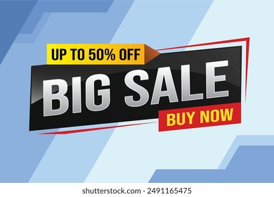 Big sale buy now poster banner graphic design icon logo sign symbol social media website coupon Banner design template for marketing. Special offer promotion retail

