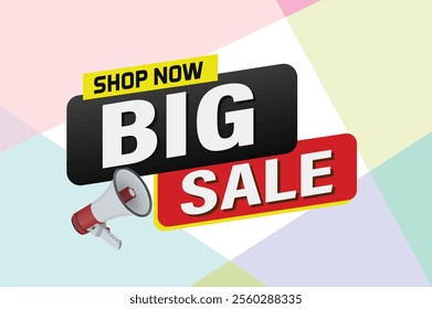 Big sale buy now poster banner graphic design icon logo sign symbol social media website coupon Banner design template for marketing. Special offer promotion retail

