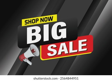 Big sale buy now poster banner graphic design icon logo sign symbol social media website coupon Banner design template for marketing. Special offer promotion retail

