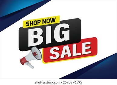 Big sale buy now poster banner graphic design icon logo sign symbol social media website coupon Banner design template for marketing. Special offer promotion retail

