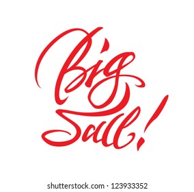 "Big Sale!" calligraphic lettering