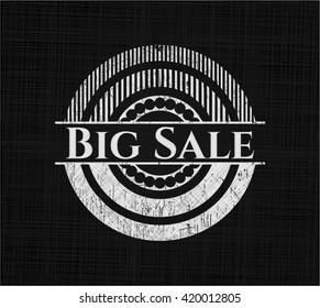 Big Sale chalkboard emblem written on a blackboard