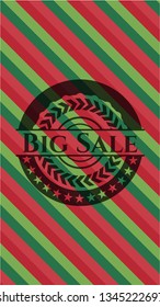 Big Sale christmas colors emblem.