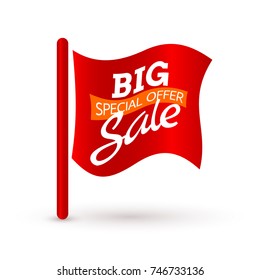 Big sale, clearance banner. Special offer. Promotion vector image.