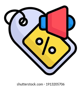 big sale color outline icon, shopping and discount sale icon.