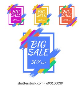 Big Sale. Colored Vector illustration.