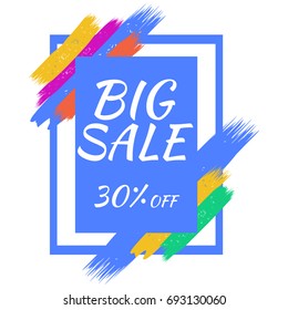 Big Sale. Colored Vector illustration.