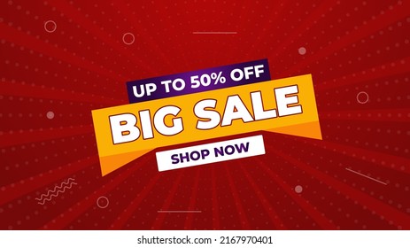 Big sale colorful gradient background sale banner design