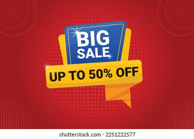 Big sale colorful promotion banner template design.