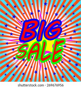 big sale comic speech bubble