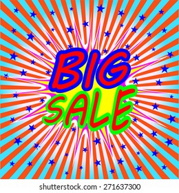 big sale comic speech bubble