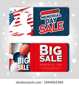 big sale commercial label for memorial day