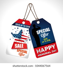 big sale commercial label for memorial day