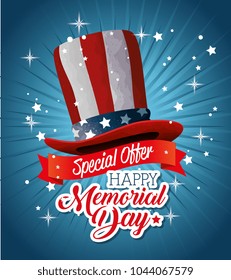 big sale commercial label for memorial day