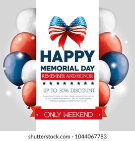 big sale commercial label for memorial day