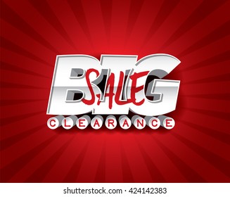 Big Sale Konzept Vektorbanner. Design des Verkaufslayouts. Vektorgrafik.