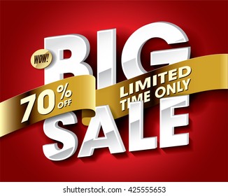 Big Sale concept vector banner.