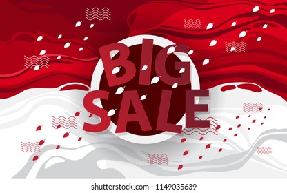 big sale with creative background for holiday sale