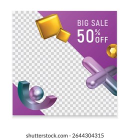 big sale creative social media post design template