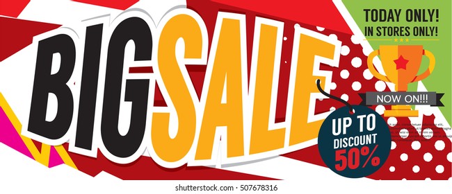 Big Sale Deal 8000x3198 pixel Banner Vector Illustration