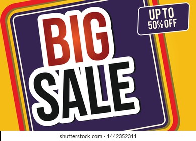 big sale Design for business for business. Discount Banner Promotion Template