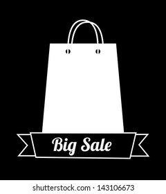 big sale design over black background vector illustration