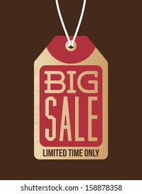 big sale design over brown background vector illustration