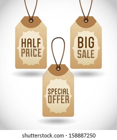 big sale design over gray background vector illustration