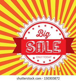 big sale design over grunge background vector illustration 