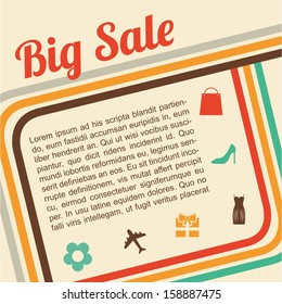 big sale design over pink background vector illustration