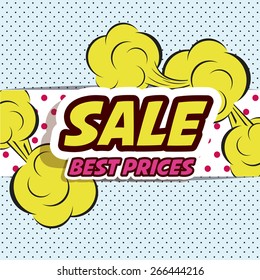 Big sale design over pointed background, vector illustration