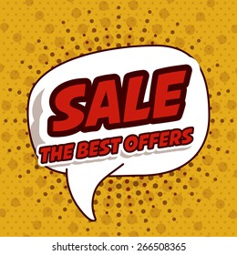 Big sale design over pointed background, vector illustration