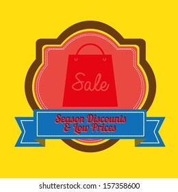 big sale design over yellow color background vector illustration