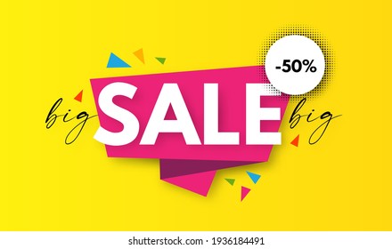 Big Sale design. Special offer poster template.