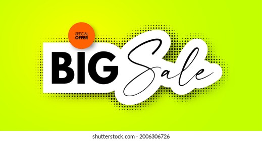 Big Sale design. Special offer poster template.