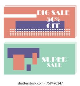 Big sale design template. Vector illustration
