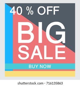 big sale design vector