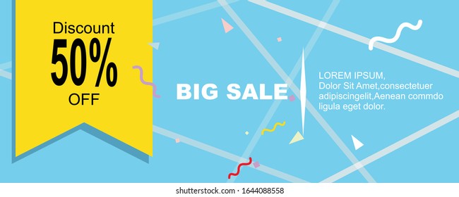 Big sale discount 50% off banner