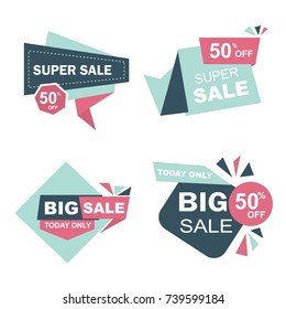 Big Sale And Discount Badge Isolated In White Background