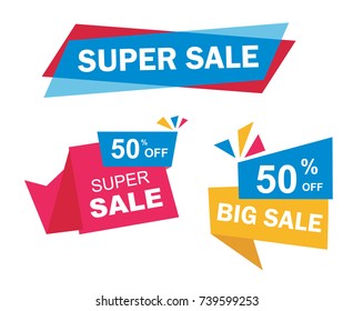 Big Sale And Discount Badge Isolated In White Background