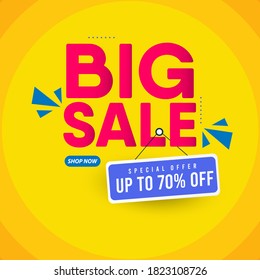 Big sale discount banner template promotion